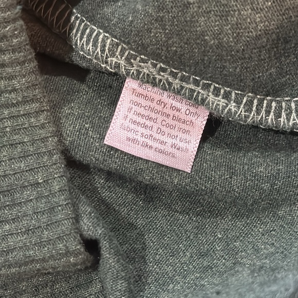 Lur Green Asymmetrical Long Sleeve Zip Up Sweatshirt Tunic Length Medium - Picture 7 of 9